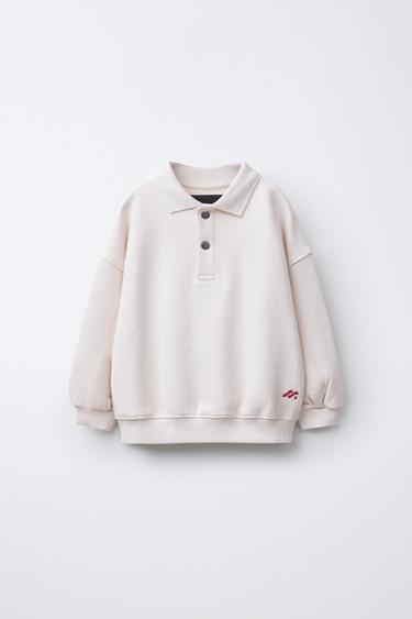 LOGO POLO SWEATSHIRT - Ice by Zara - Image 0