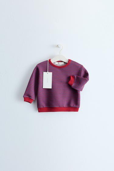 ZARA TIMELESS: ТОЛСТОВКА В ПОЛОСКУ — КРАСНЫЙ от Zara