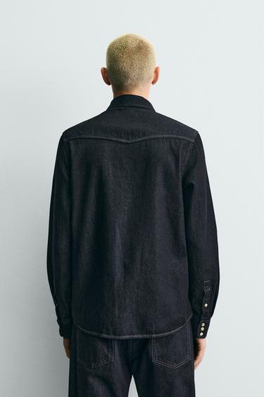 CHEMISE EN DENIM WESTERN - Indigo de Zara - Image 2