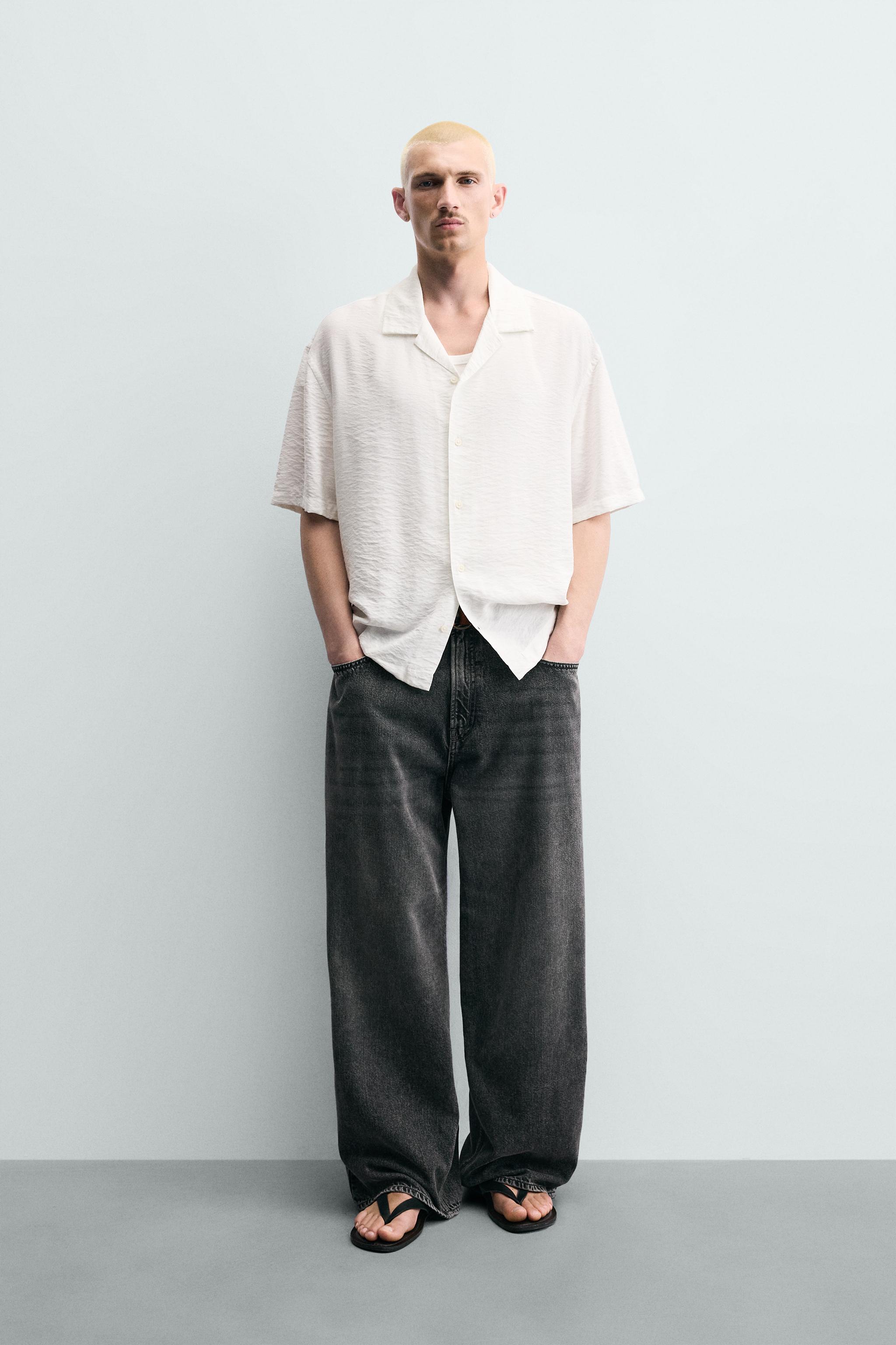 Zara DÖKÜMLÜ REGULAR FIT GÖMLEK