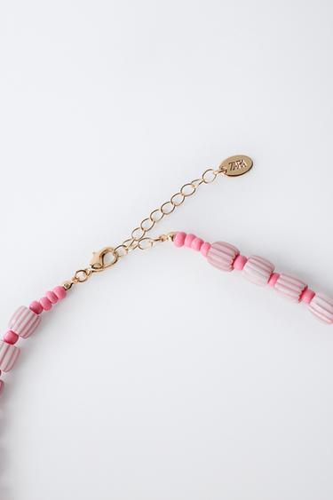 COLLIER FANTAISIE HIBISCUS - Fuchsia de Zara - Image 2