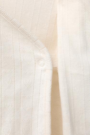 HEART POINTELLE NEWBORN SET AND POUCH - Butter by Zara - Image 3