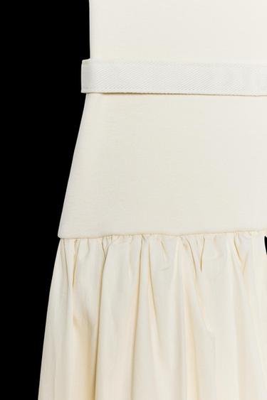 CONTRAST BELT DRESS - Ecru by Zara