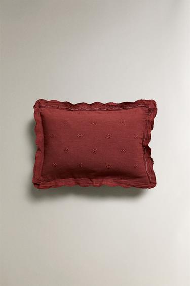 Zara Kiremit - ÇİÇEK İŞLEMELİ ÇOCUK KIRLENT KILIFI