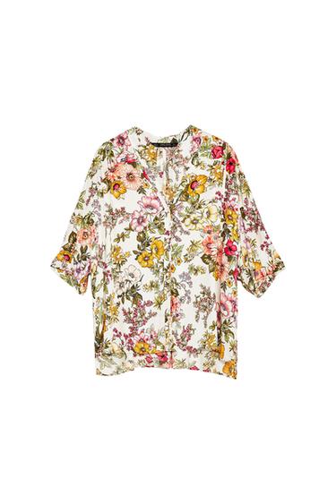 FLOWING FLORAL PRINT BLOUSE