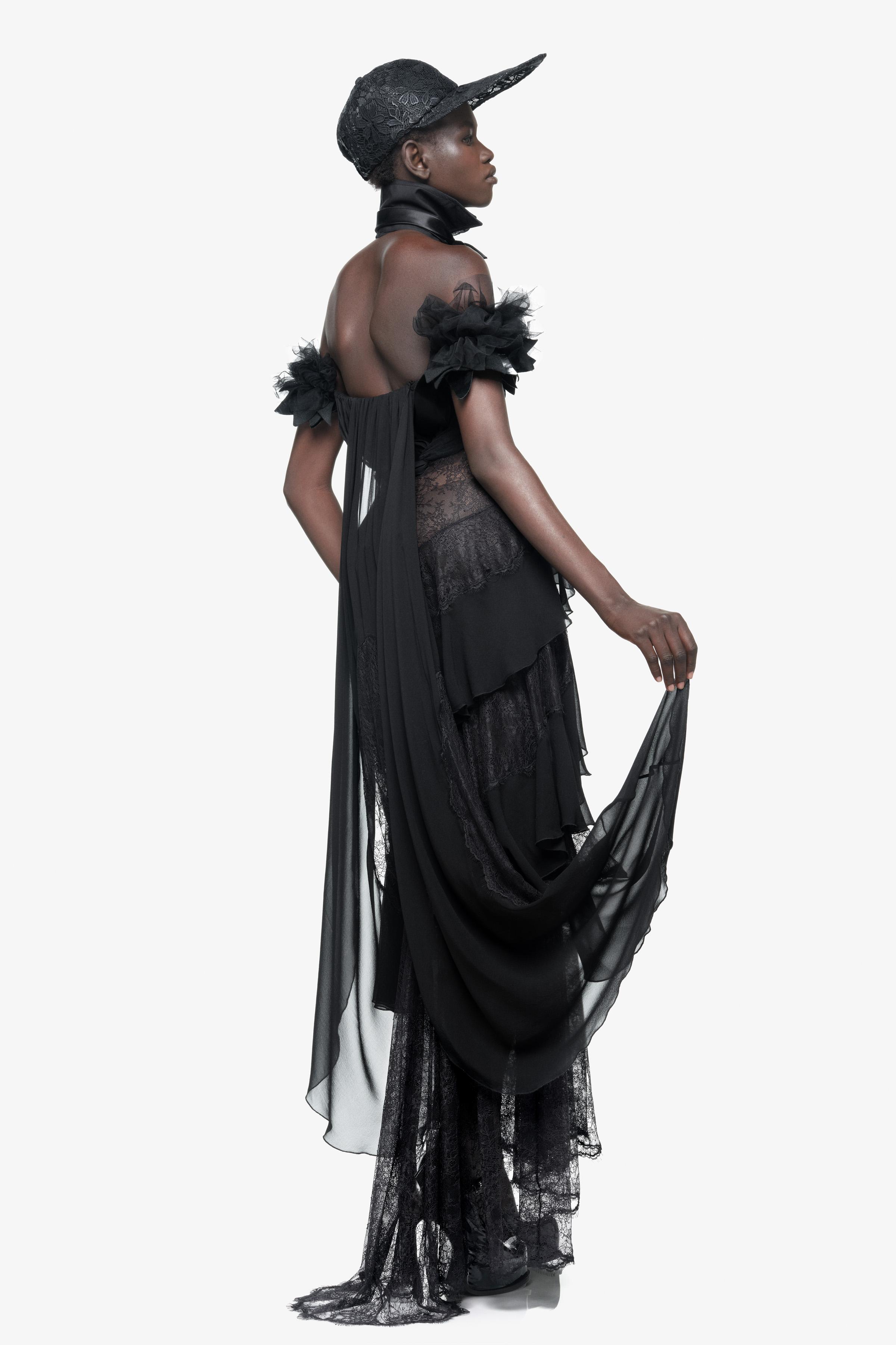 LIMITED EDITION LACE RUFFLE MAXI DRESS