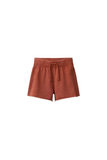 FADED-EFFECT JOGGING BERMUDA SHORTS - Brown / Taupe by Zara