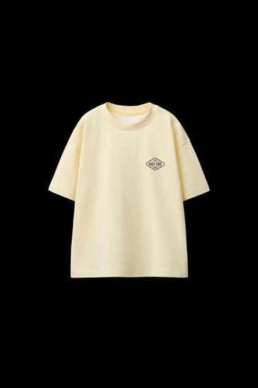 T-SHIRT MIT LOGO-PRINT - Gelb von Zara - Bild 0