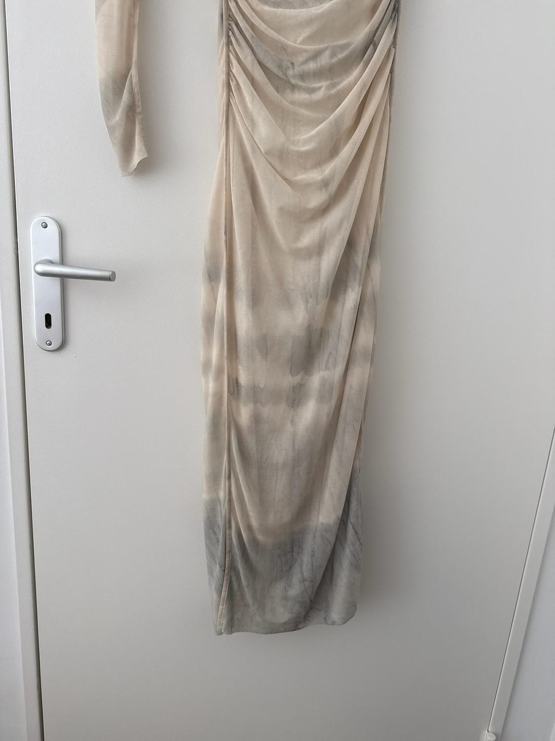 PRINTED TULLE ASYMMETRIC DRESS - Image 6