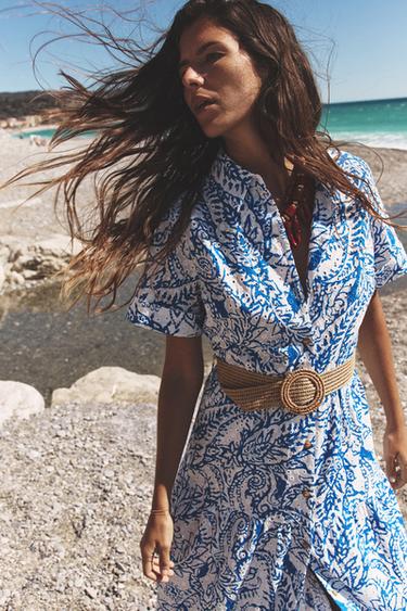 BELTED STRIPED SHIRT DRESS - Multicoloured by Zara - Image 2