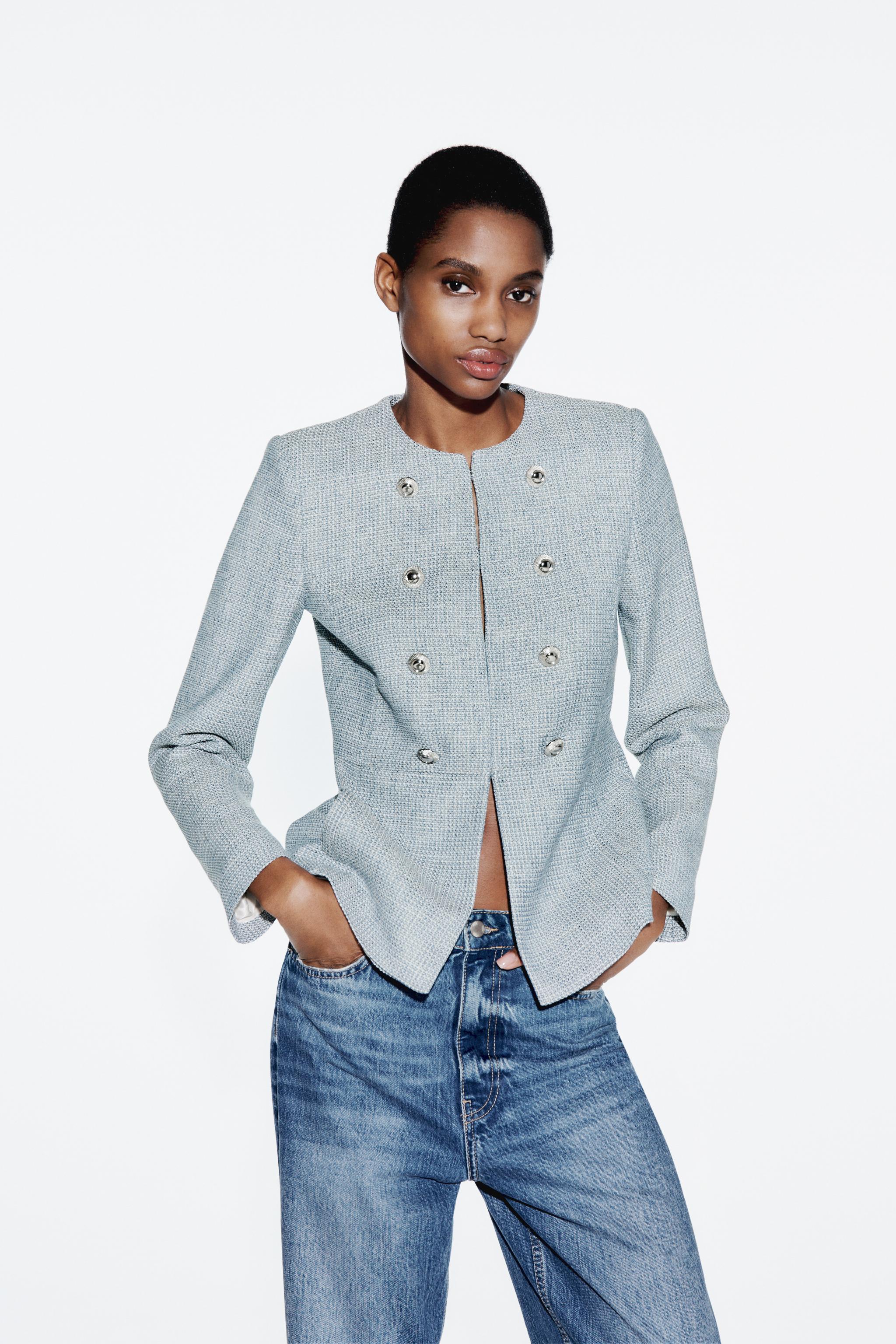 Veste bleu roi femme zara hot sale