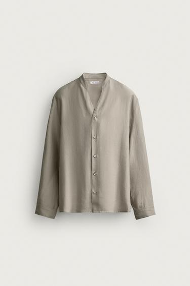 Zara 寬鬆版飄逸襯衫 - 米色