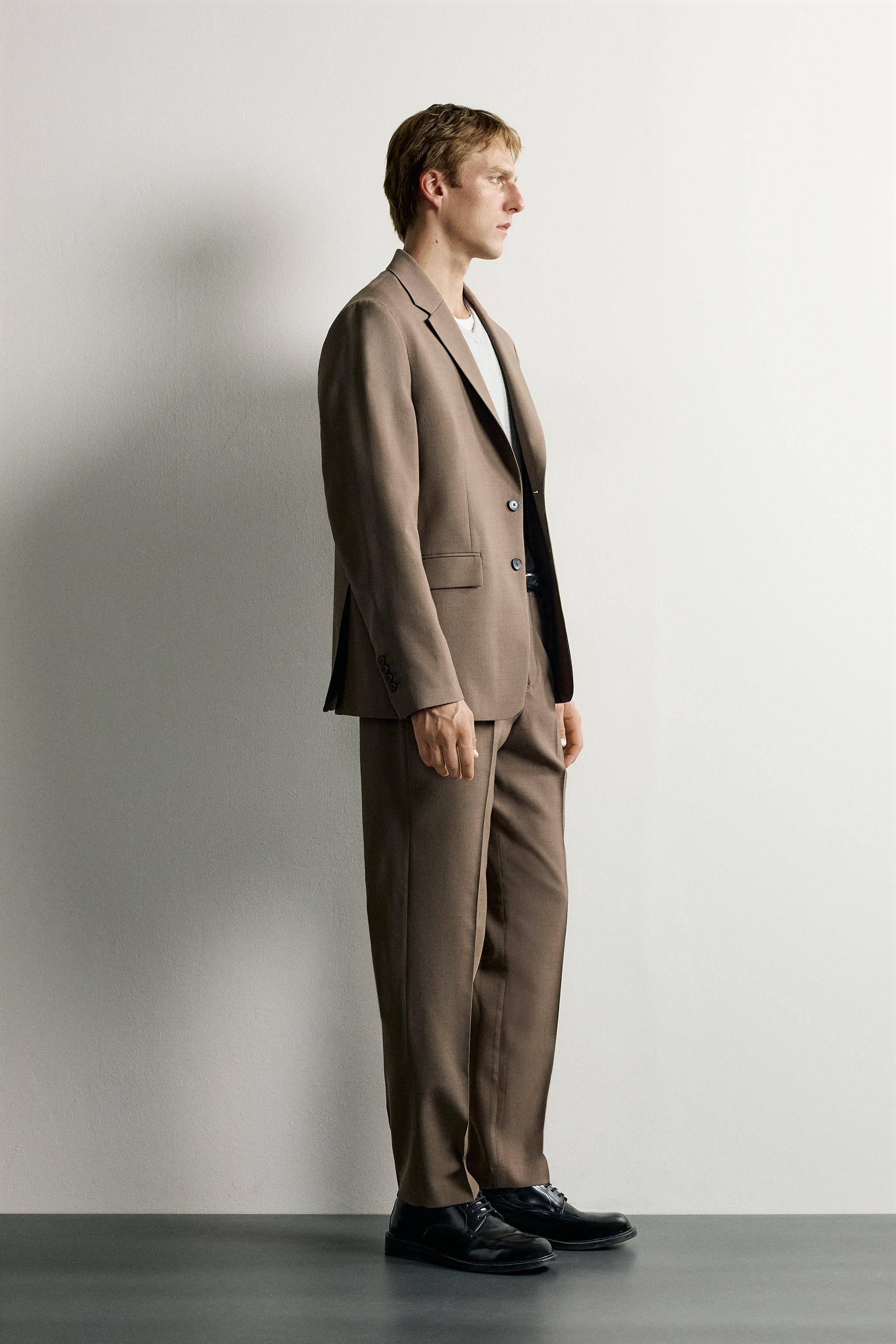 REGULAR FIT SUIT PANTS