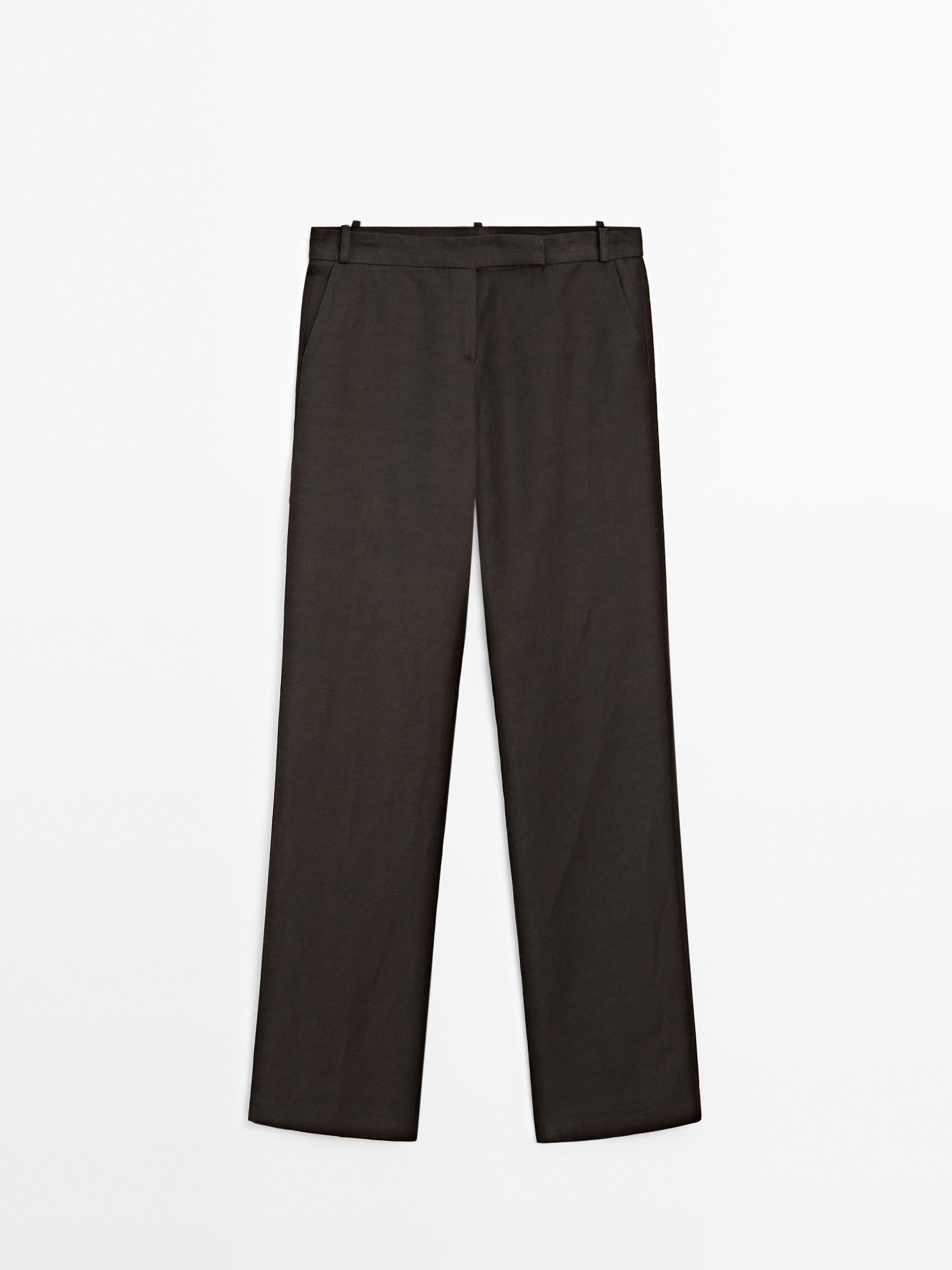 Pantalon droit lin
