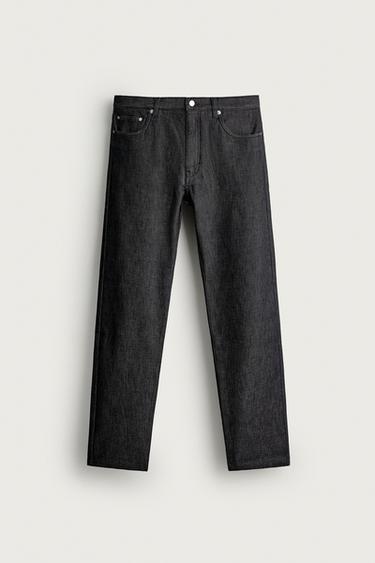 JEAN STRAIGHT FIT THERMIQUE - Noir de Zara