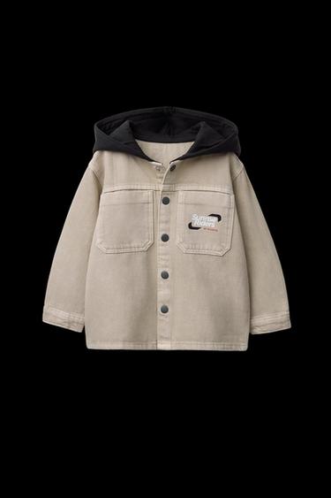 OVERSHIRT WITH HOOD - camel by Zara - Image 0