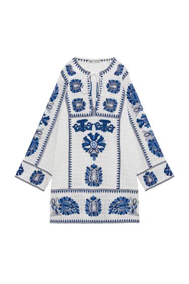EMBROIDERED SHORT DRESS