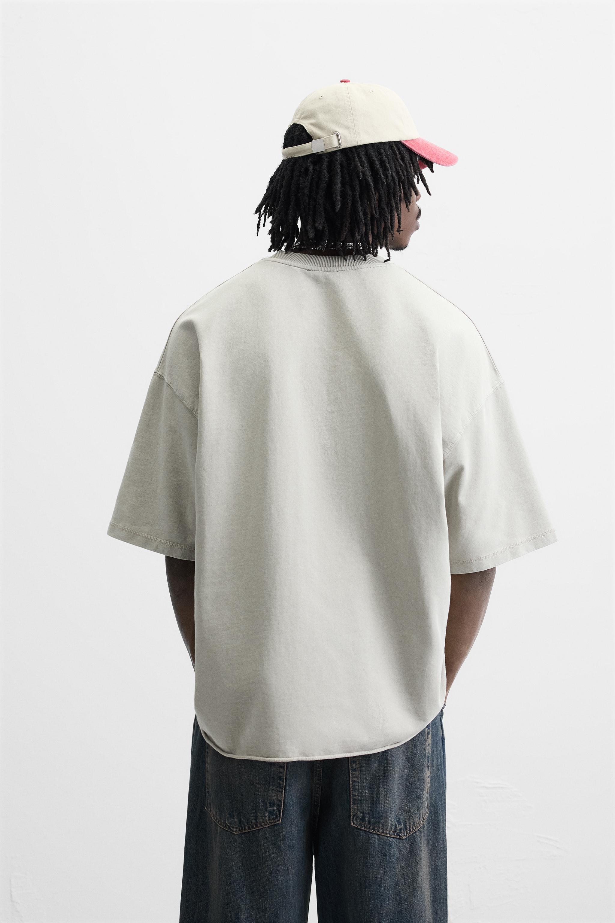 ZARA ユーズド加工入りスウェットシャツ パーカー