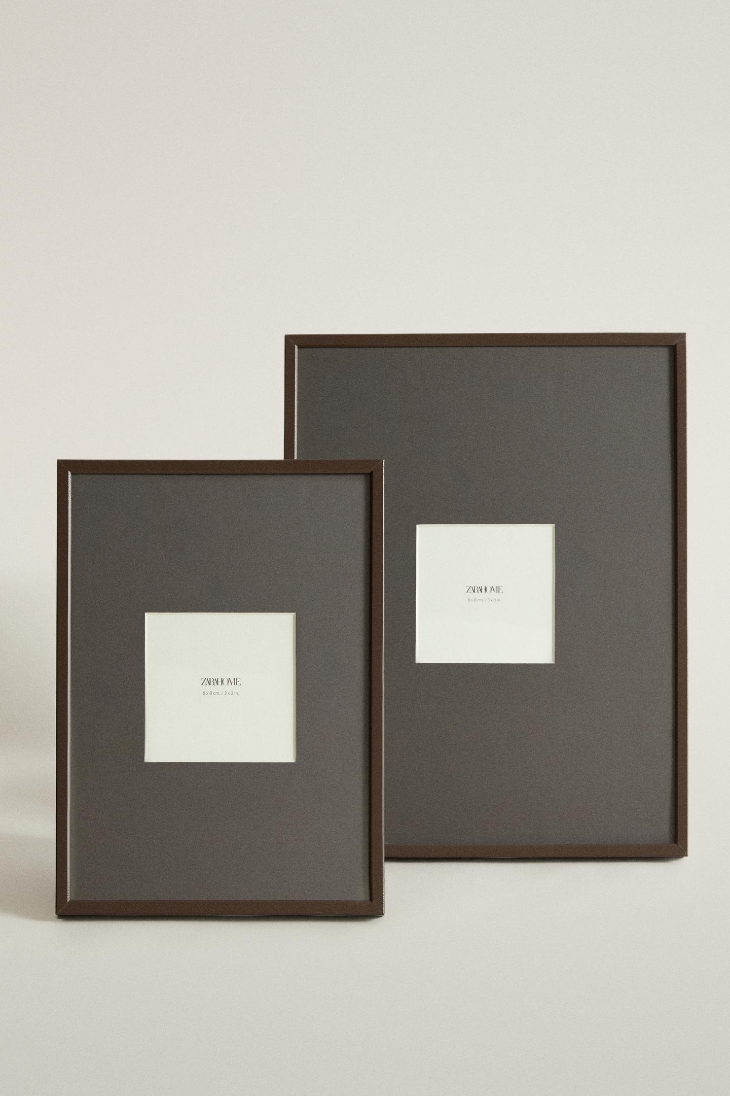 Zara Metal Picture Frame with Mat, цвет: Коричневый — фото 1