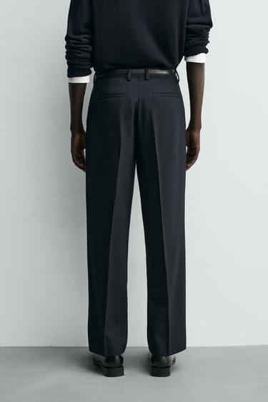 PANTALON STRAIGHT FIT CONFORT - Bleu marine de Zara - Image 2