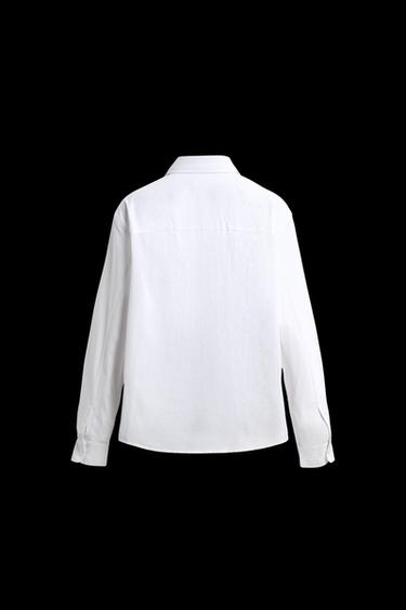 HEMD MIT KNITTER-EFFEKT - Weiß von Zara