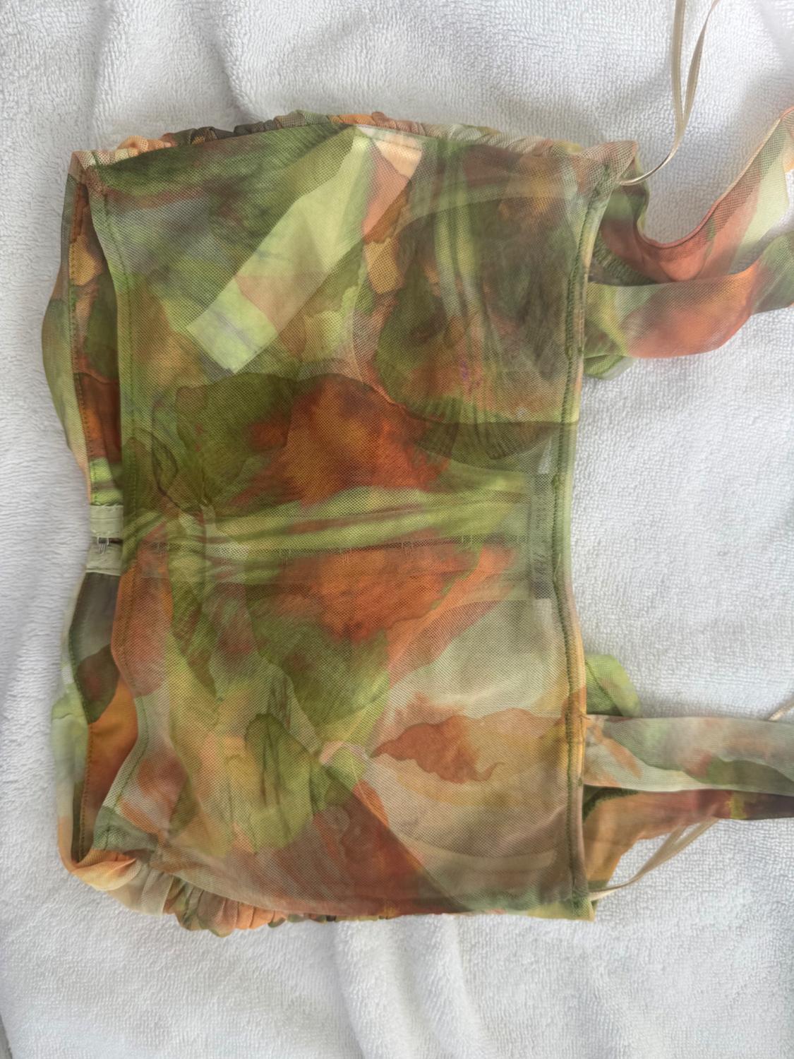 PRINTED TULLE CORSET TOP - Image 6