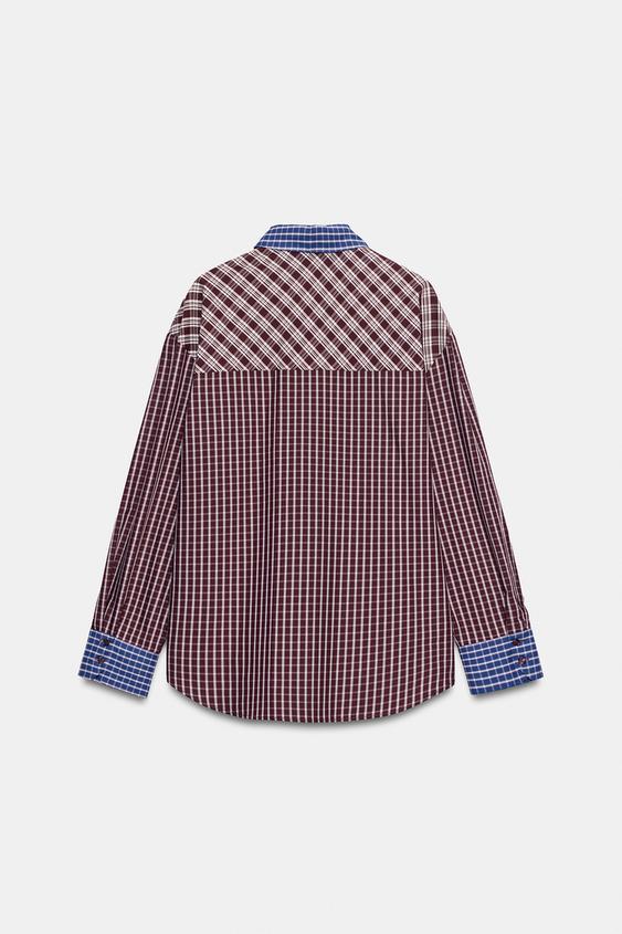 CHEMISE PATCHWORK CARREAUX - Multicolore de Zara - Image 2
