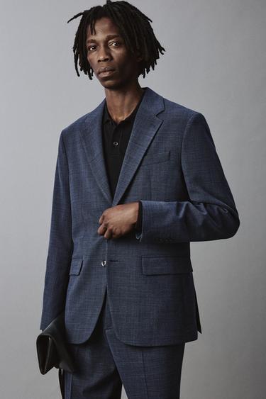 VESTE DE COSTUME STRUCTURÉE - Bleu / Indigo de Zara - Image 5