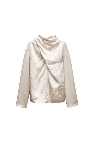 ZW COLLECTION DRAPED SATIN TOP