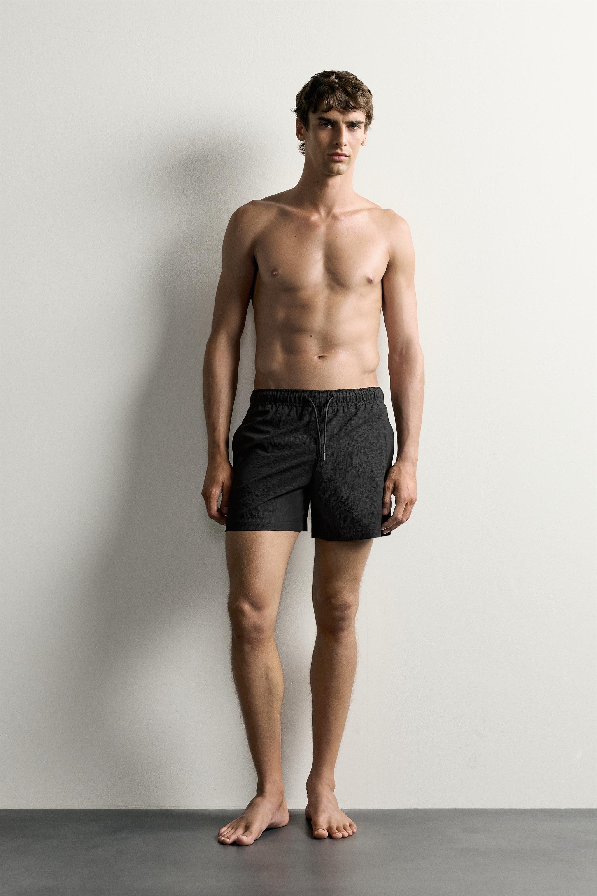 TEXTURED MID-LENGTH SWIMSUIT
