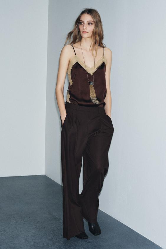 ZW COLLECTION WIDE LEG PLEATED PANTS