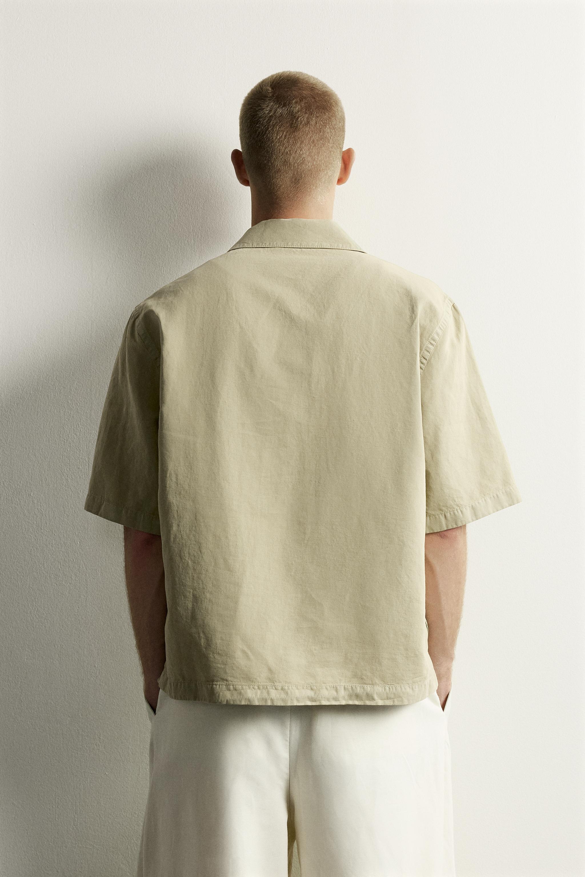 Мужские рубашки Zara WASHED RELAXED FIT POLO SHIRT — фото 3