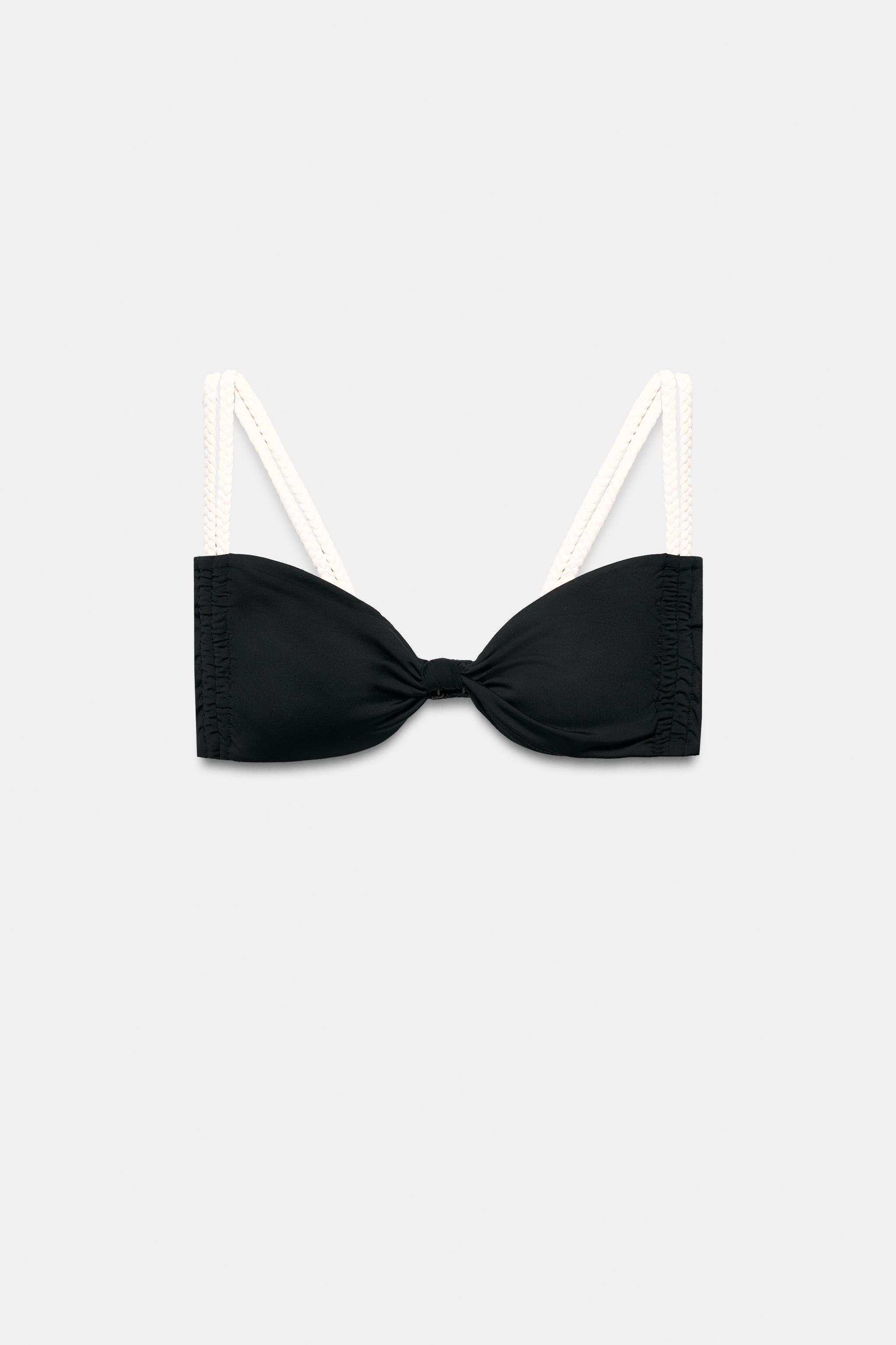 HAUT DE BIKINI NŒUD TRESSES CONTRASTE