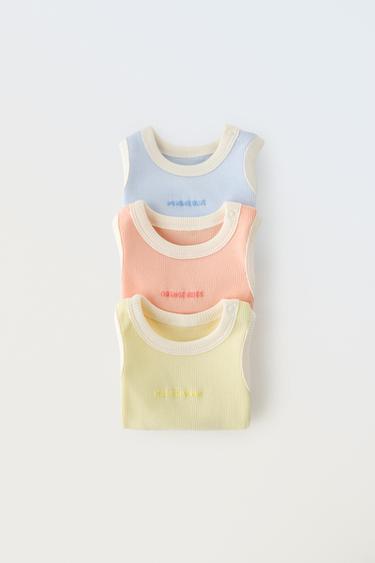 1 MESES - 3 AÑOS/ PACK TRES BODIES SISA CONTRASTE - Multicolor de Zara