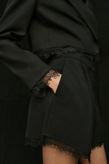 SHORT DENTELLE - Noir de Zara - Image 3