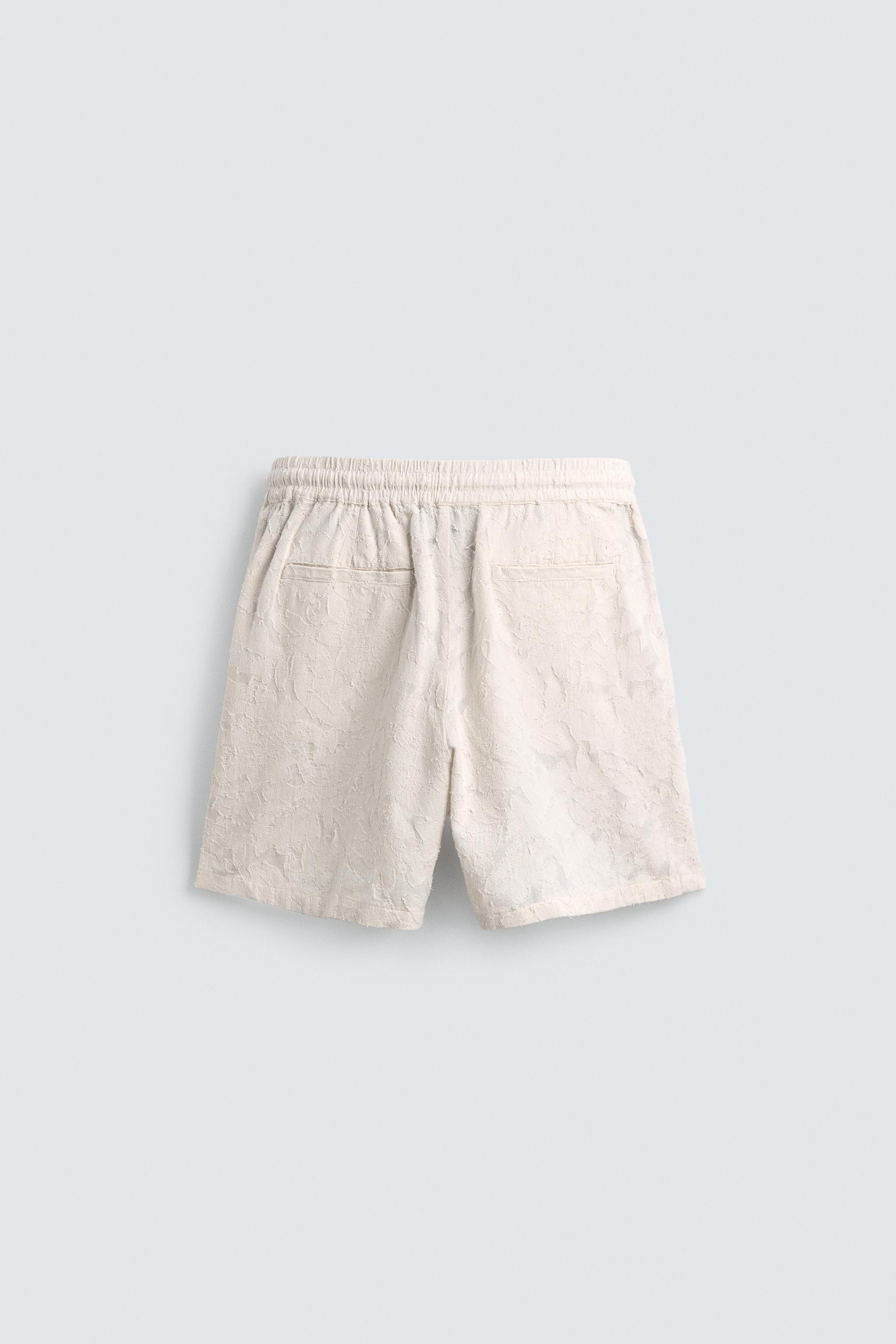 TEXTURED JACQUARD SHORTS