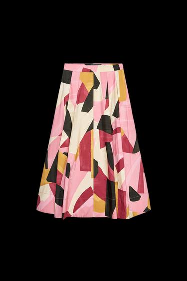 ZW COLLECTION PRINTED MIDI SKIRT - Multicoloured by Zara - Image 0