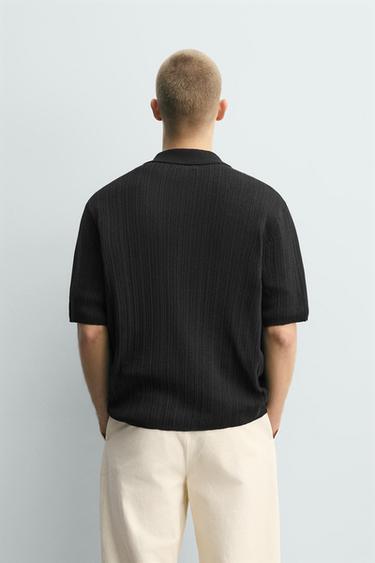 TEXTURED KNIT SHIRT - Black by Zara - Image 2