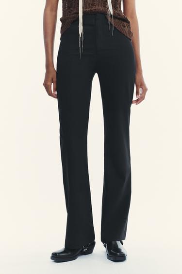 FLARE-HOSE MIT HOHER BUND - Schwarz von Zara