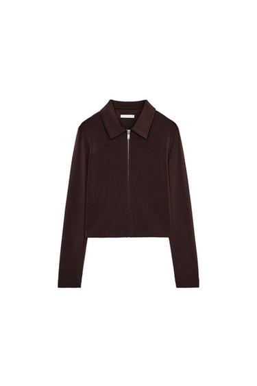 CREPE ZIP-UP JACKET