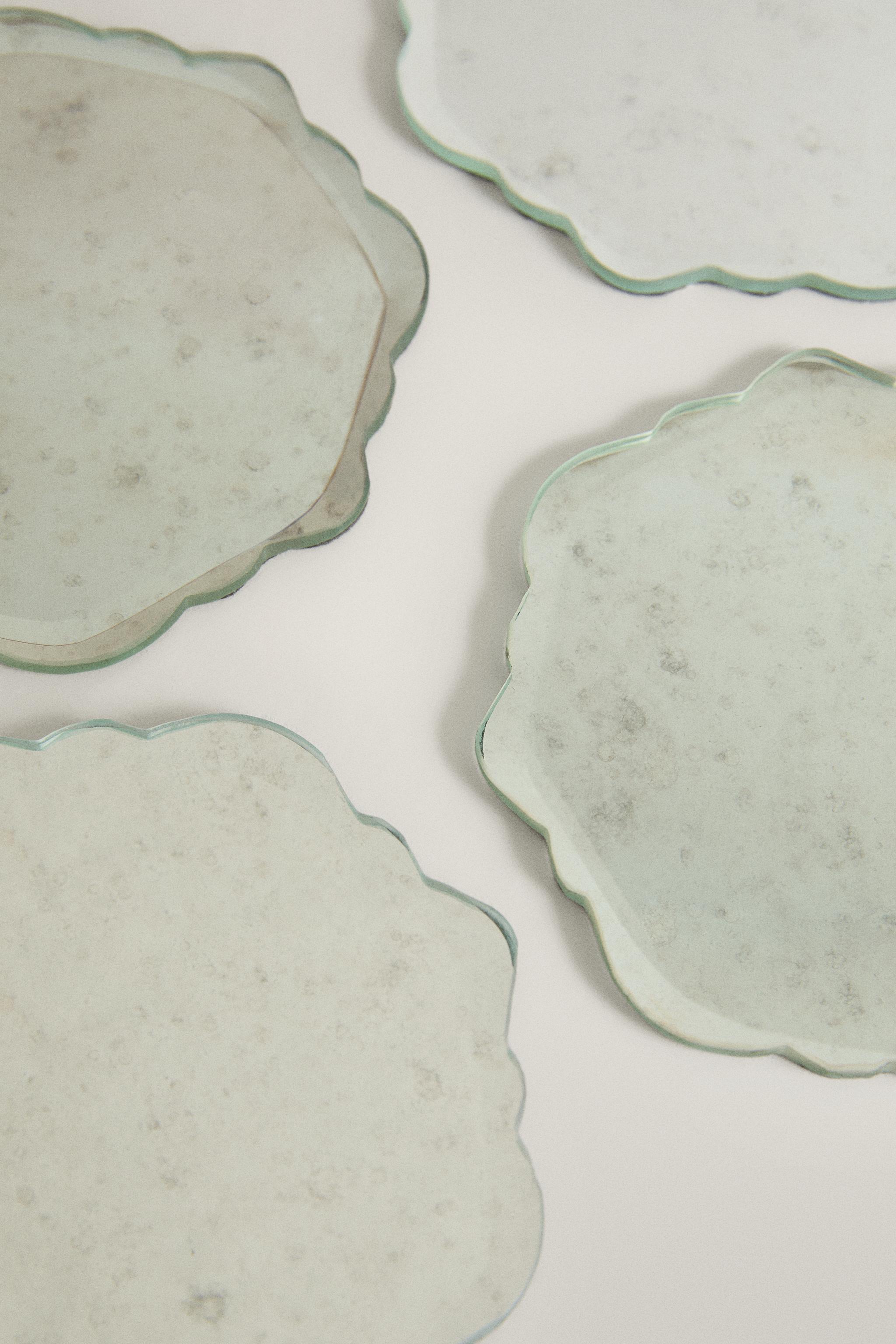 DESSOUS DE VERRE MIROIR (LOT DE 4)