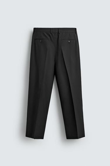 100% WOOL SUIT TROUSERS - Black by Zara - Image 6
