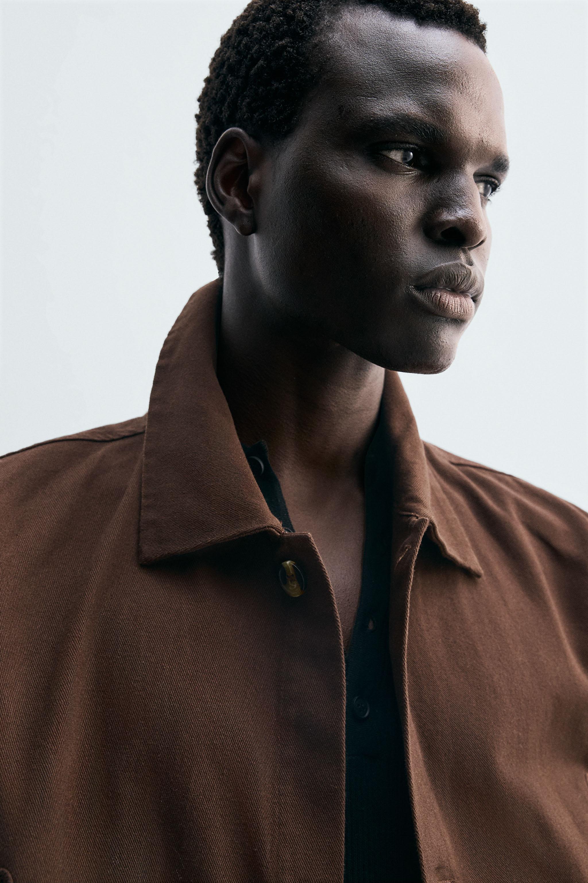 EMBROIDERED TEXTURED OVERSHIRT