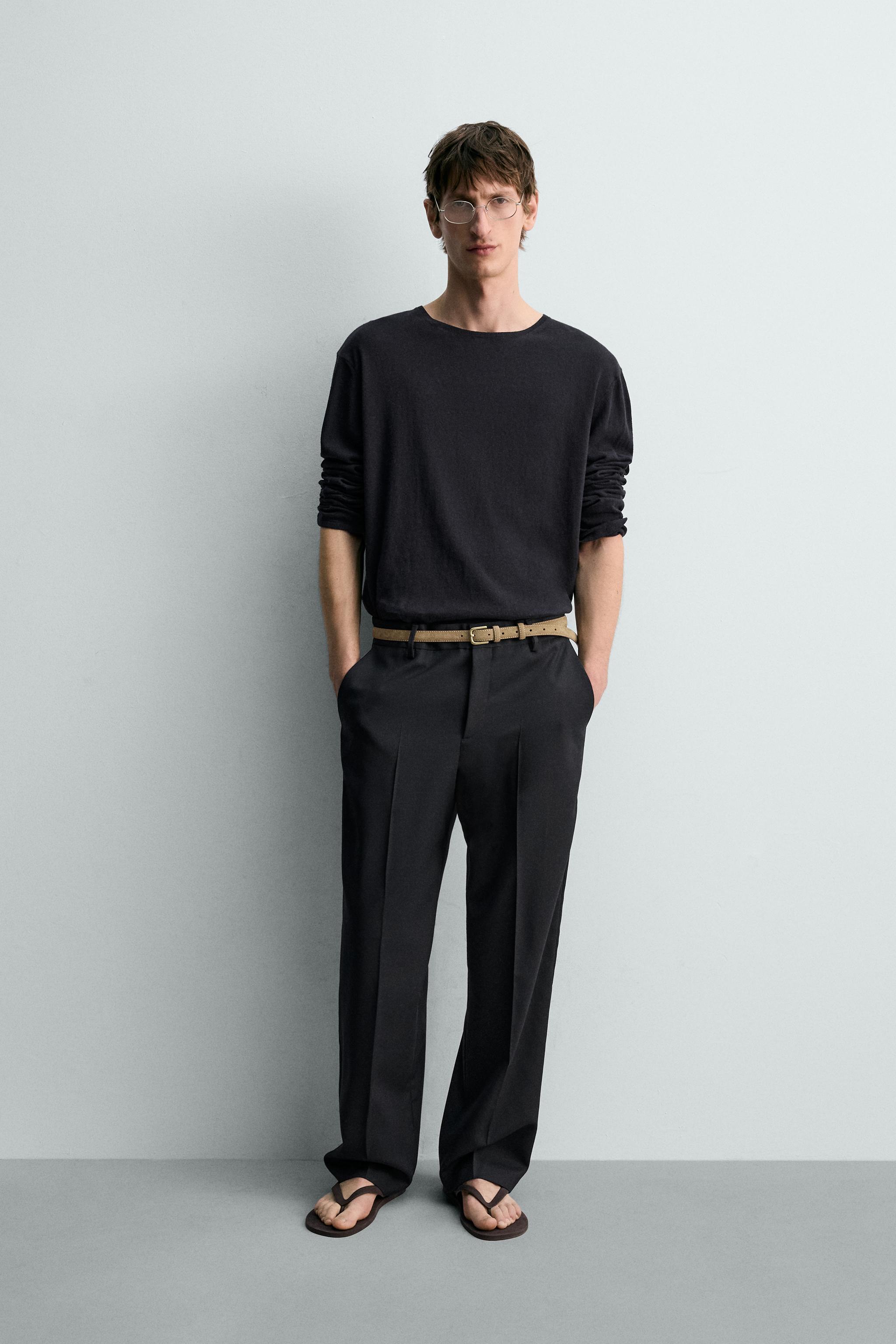 PANTALON STRAIGHT FIT 100% LAINE