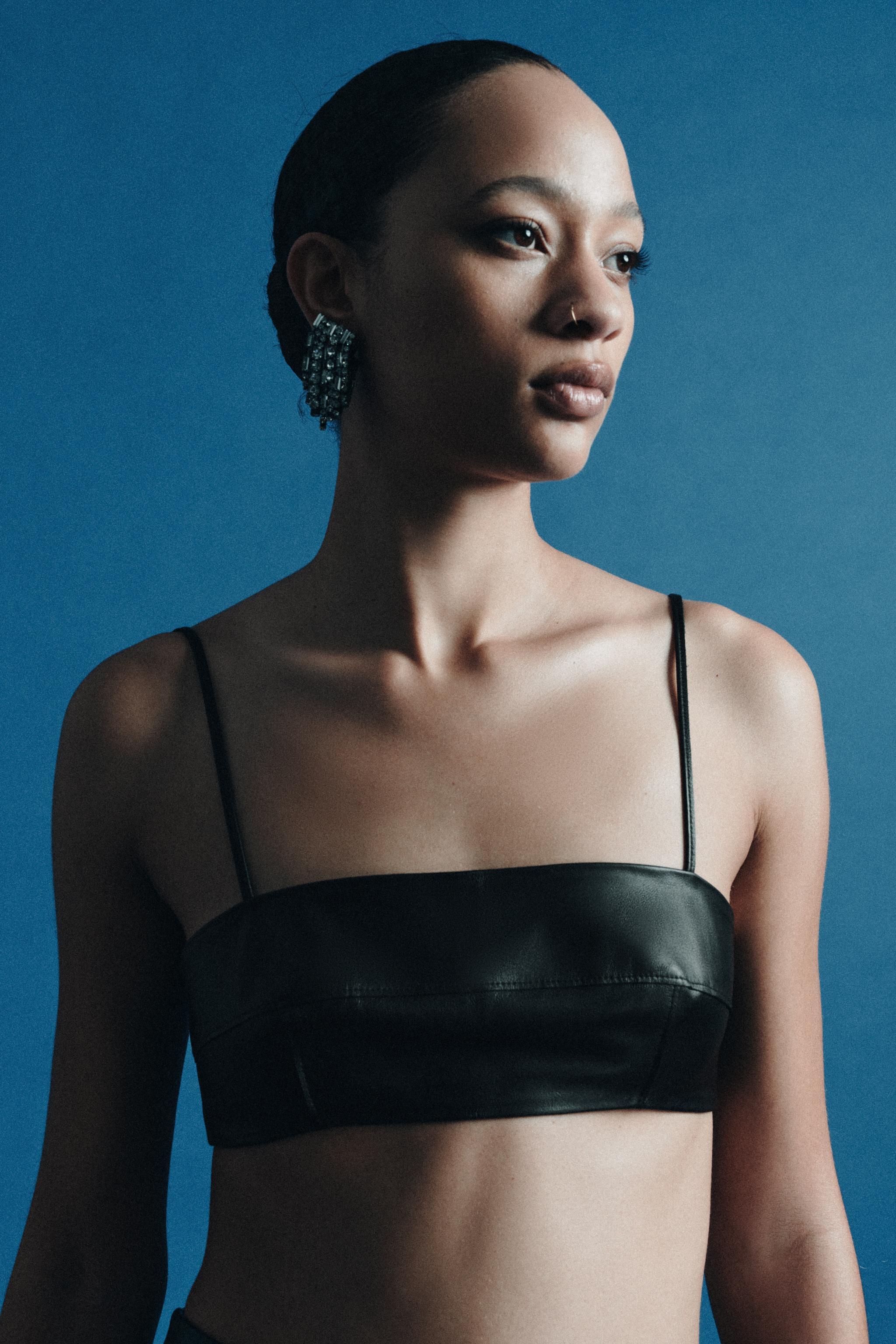 TOP BANDEAU EN CUIR 100% ZW COLLECTION LIMITED EDITION