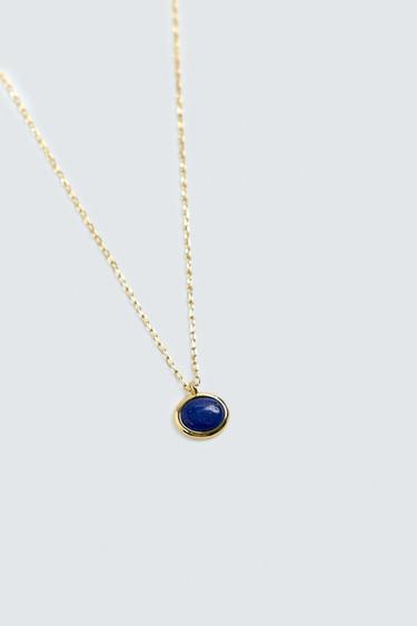 STONE PENDANT NECKLACE - Gold by Zara - Image 1