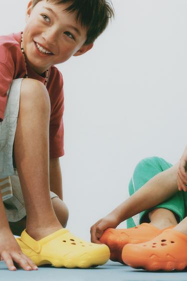 Zara RUBBERIZED SPORT CLOGS - Yellow - Image 0