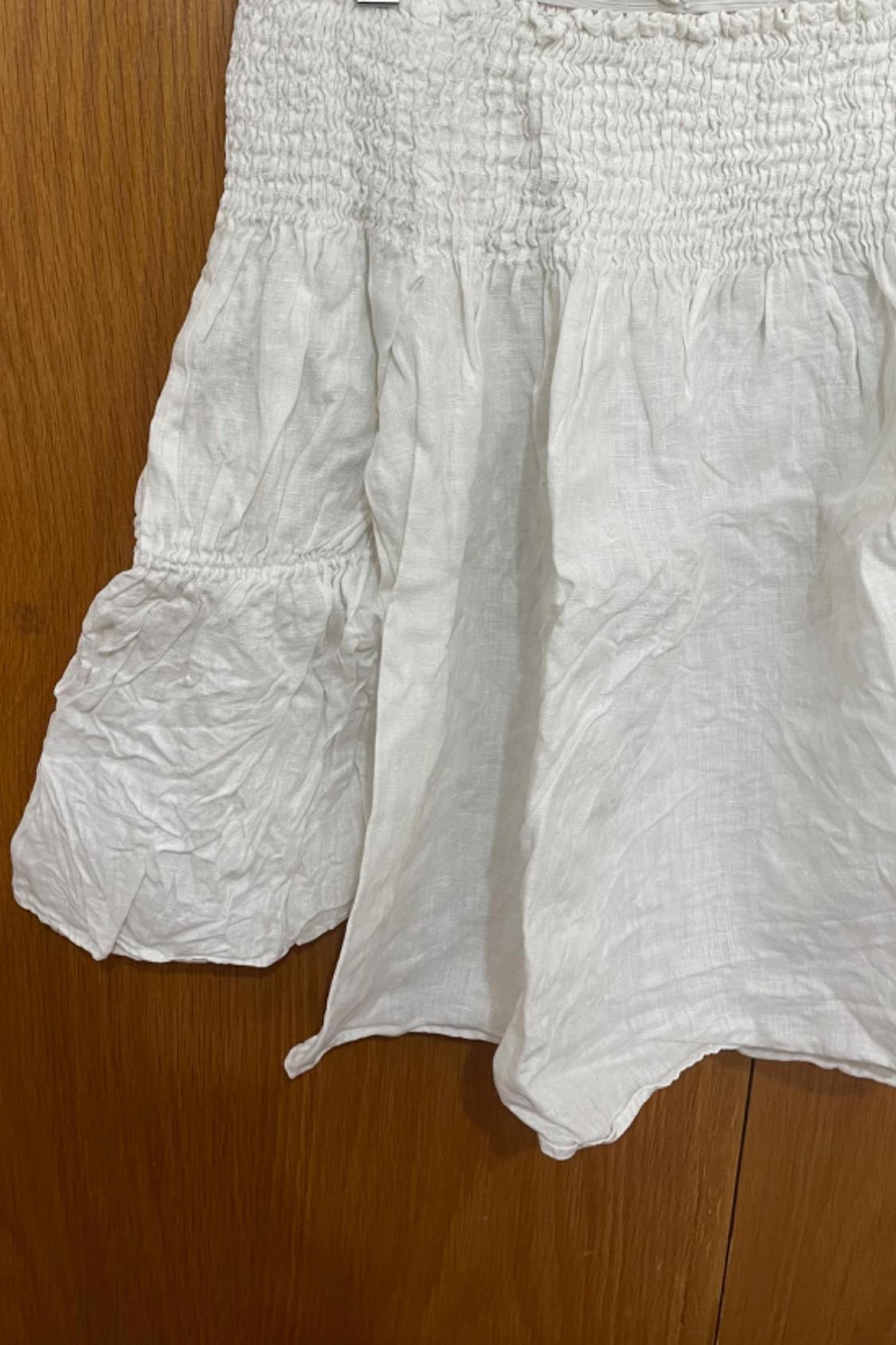 SHIRRED LINEN TOP - Image 4