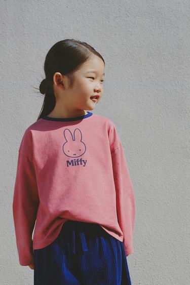 T-SHIRT IMPRIMÉ MIFFY™ MERCIS BV © AVEC LISERÉS - Rose foncé de Zara