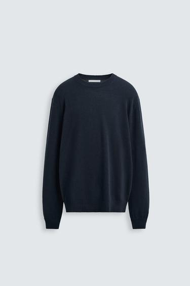 JERSEY ALGODÓN - LINO - Marino de Zara